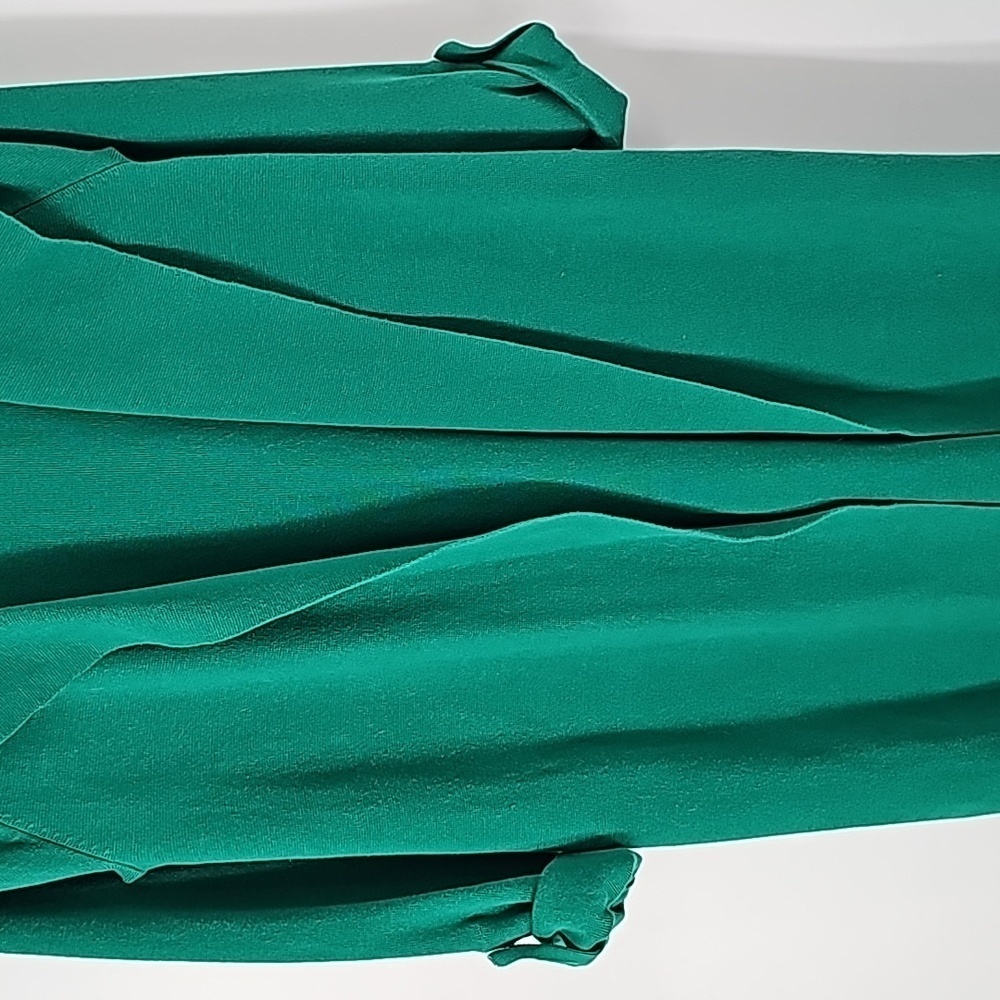Ann Taylor Green Knee Length Duster Sweater w Rolled Sleeves+Side‎ Slits - Picture 6 of 17
